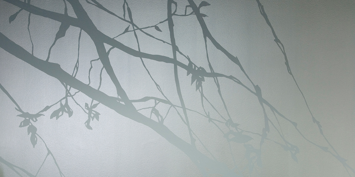 shimmering wall pattern in the office