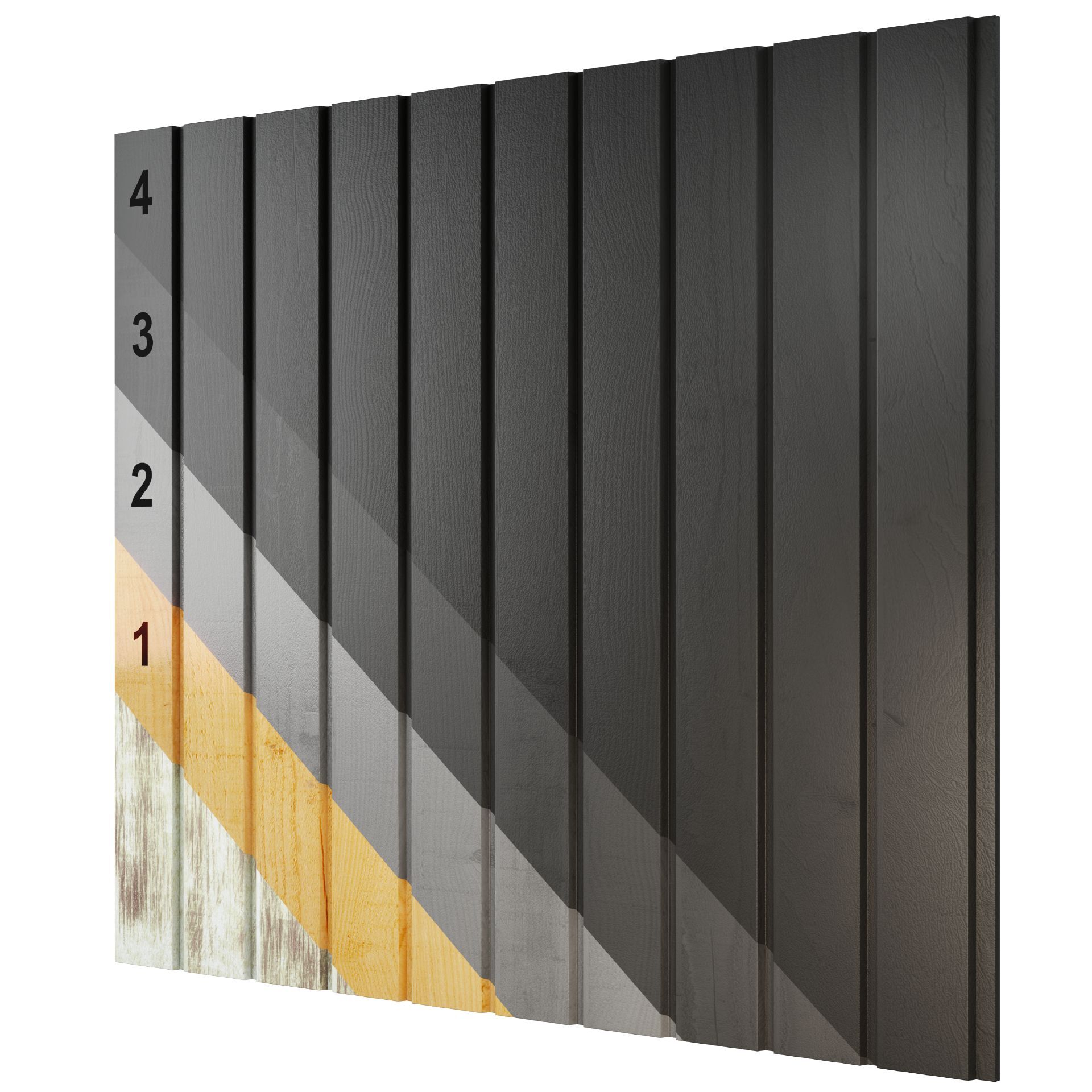 Exterior wood. Worn out surface