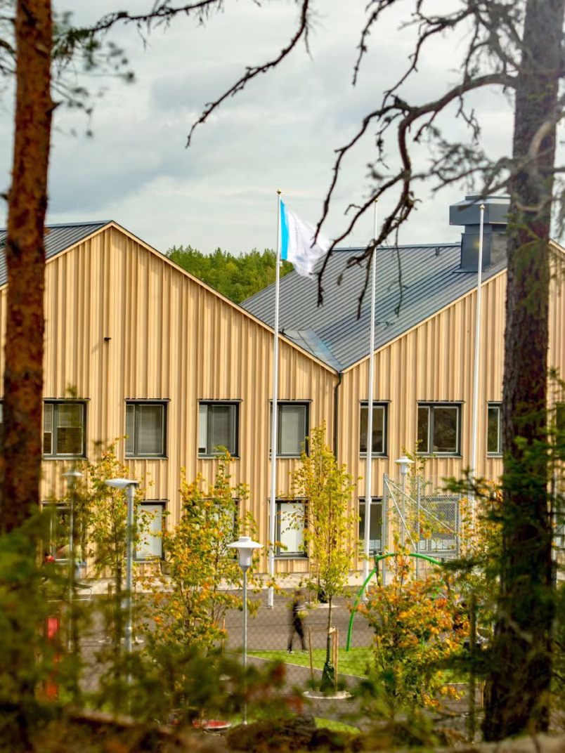 Wooden school building