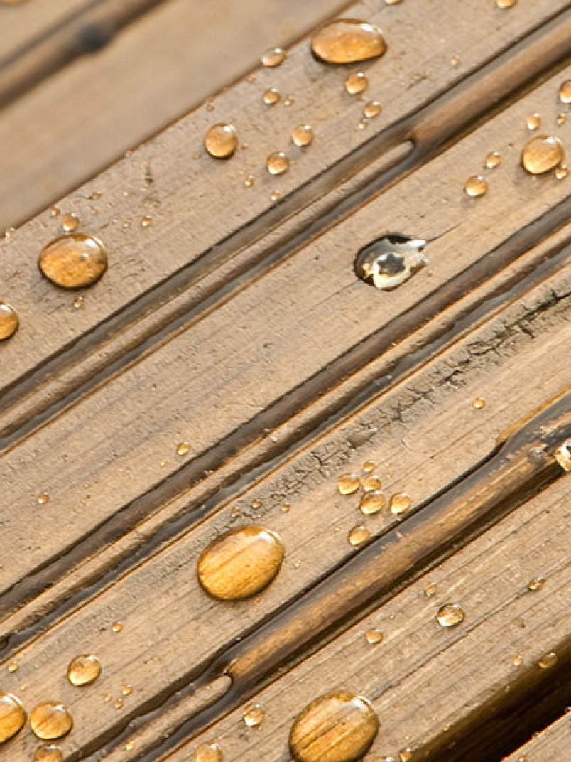 Wooden terrace decking