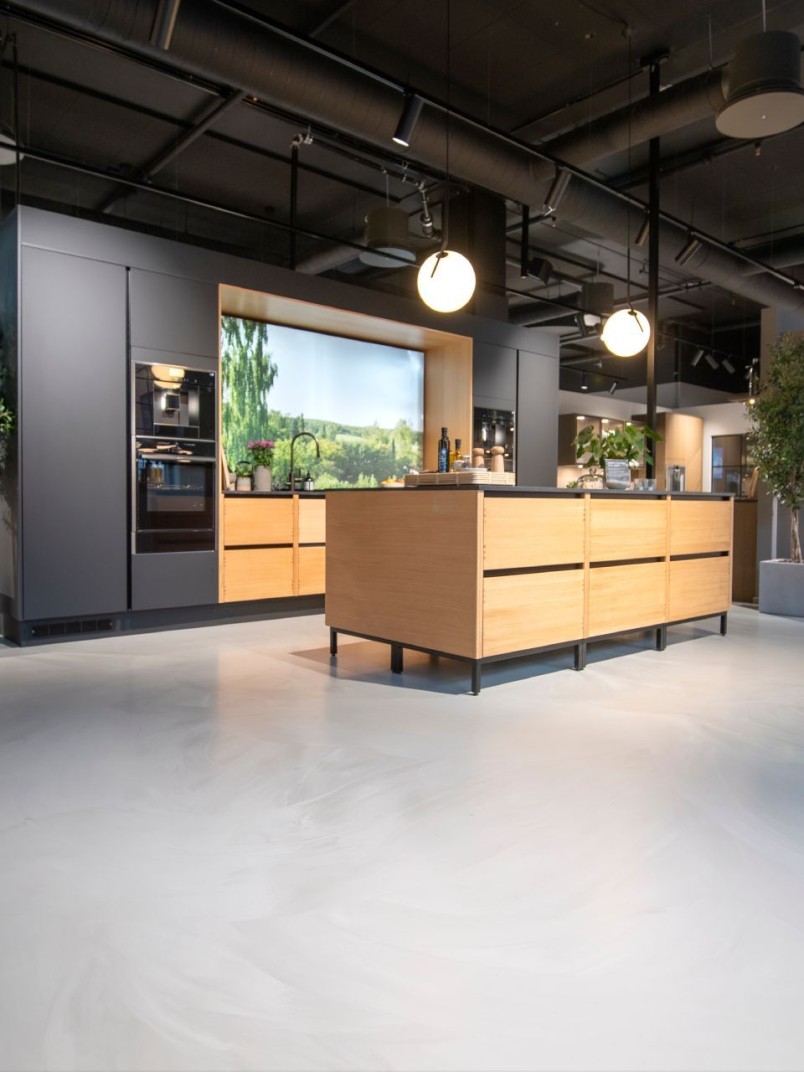 A unique flooring solution to showcase stylish Danish kitchen designs