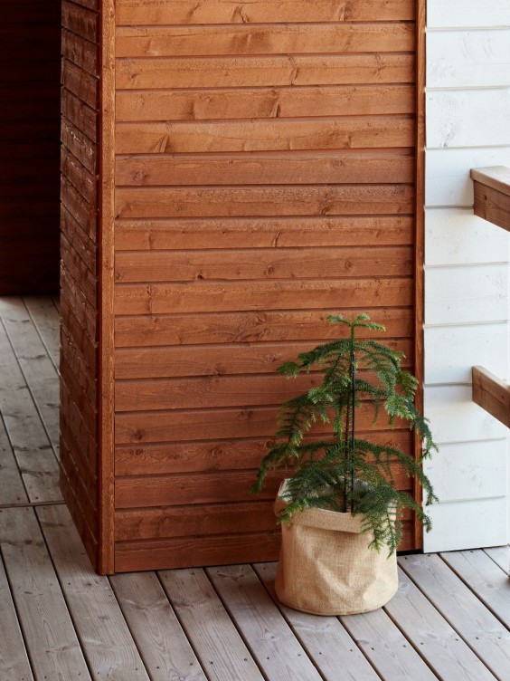 painting ideas for wooden terrace garden