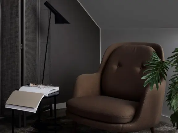 Paint an intimate bedroom with dark shades