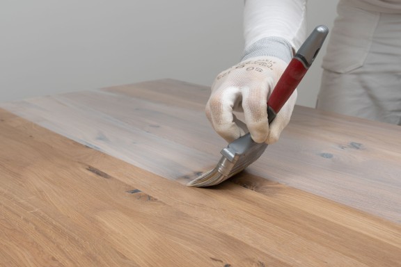 waxing wooden furniture