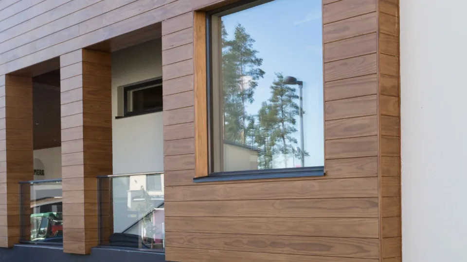 Wooden facade