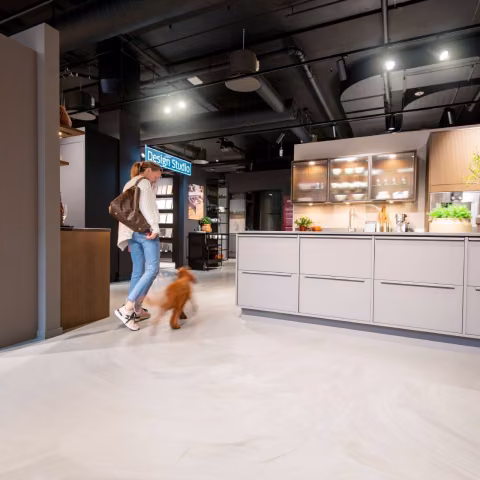 A unique flooring solution to showcase stylish Danish kitchen designs