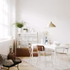 living room with neutral colours on walls and furniture