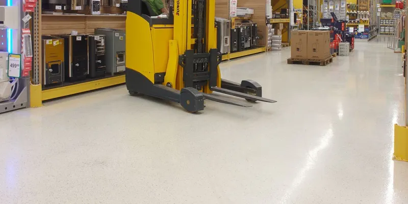 Coating solutions for concrete floors in warehouses