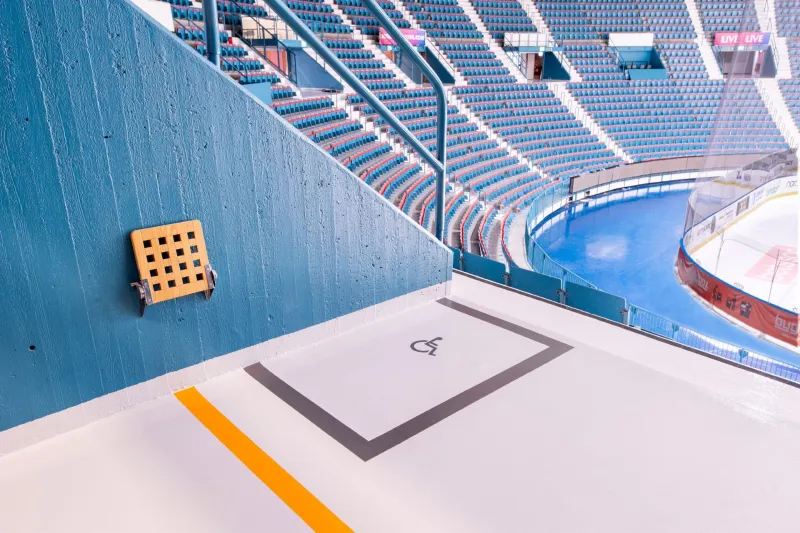 Coating solutions for floor surfaces in sports arenas and ice hockey centres